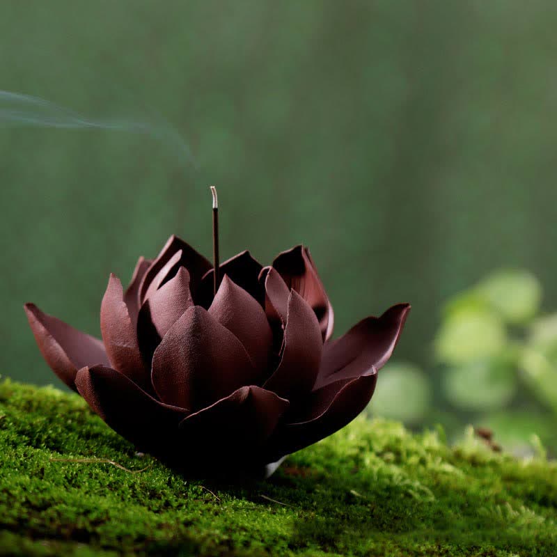 Tibetan Lotus Positive Peace Incense Burner Decoration - Lotus - image 0