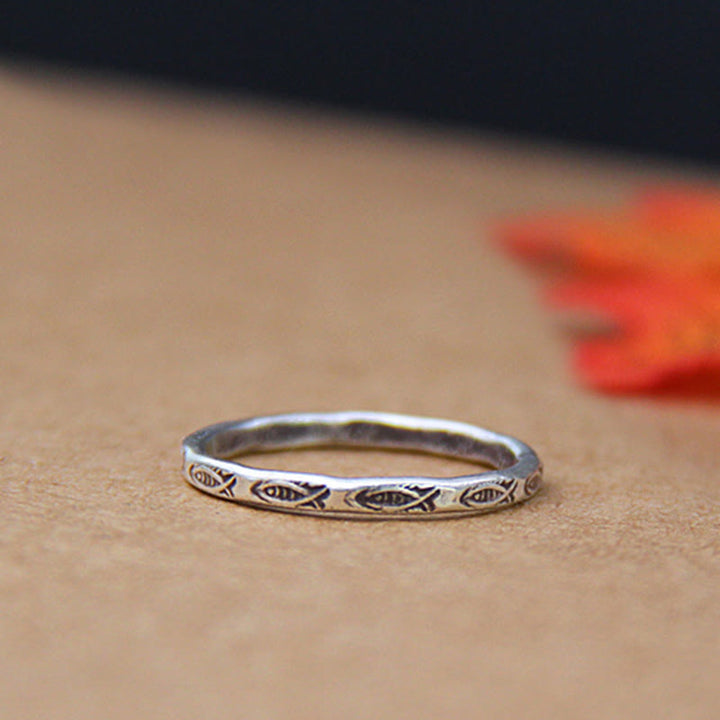 Buddha Stones 925 Sterling Silver Luck Koi Fish Wealth Ring - image 10