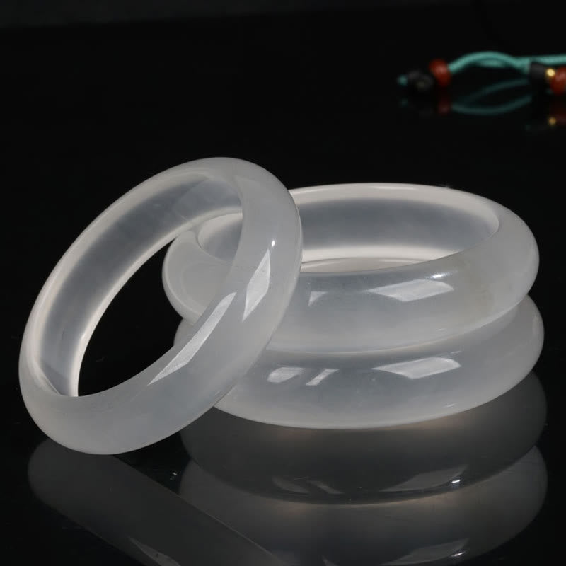 Natural Translucent Golden Silk Jade Wealth Luck Bracelet Bangle - image 0