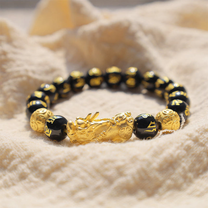 Feng Shui PiXiu Obsidian Attract Wealth Bracelet