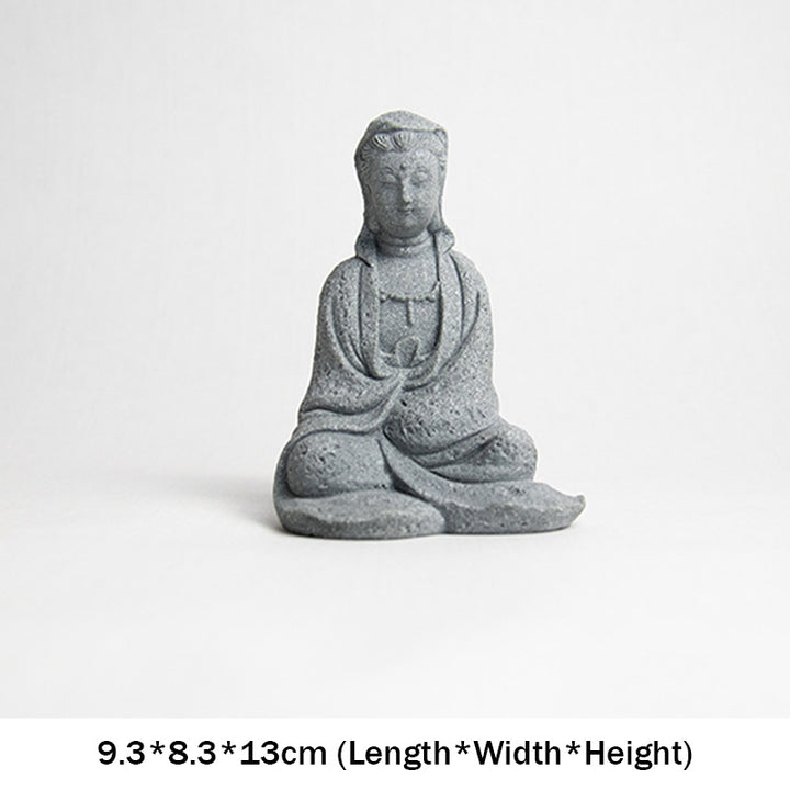 Buddha Stones Avalokitesvara Statue Blessing Home Decoration - 9.3*8.3*13cm - image 8