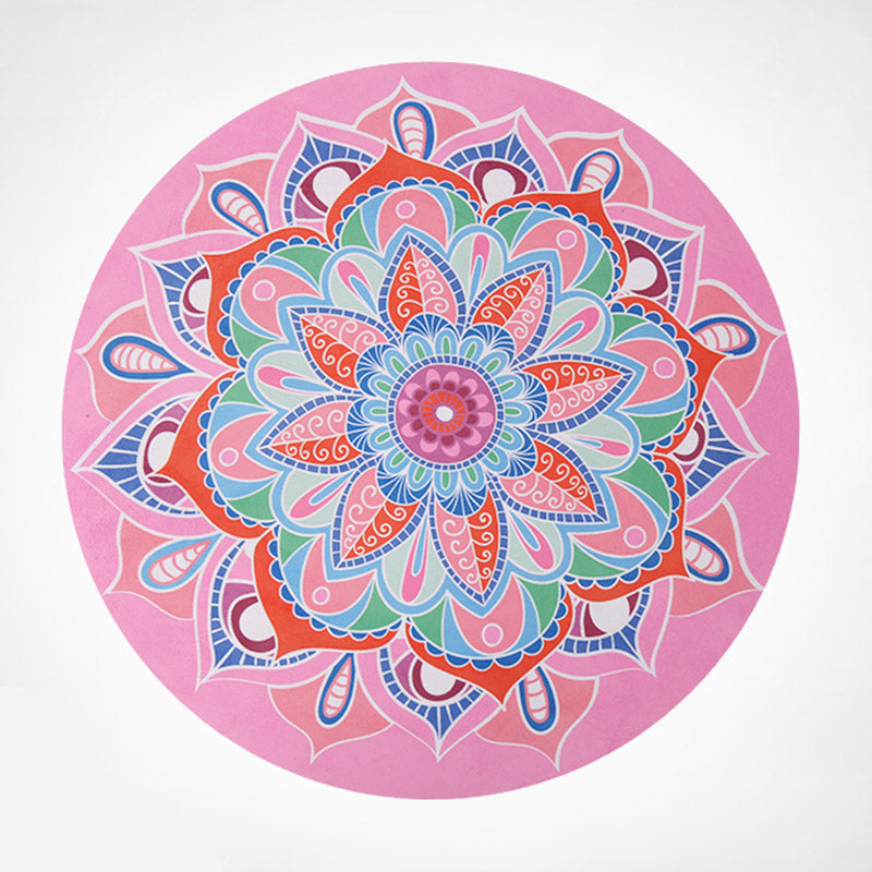 Buddha Stones Lotus Mandala Pattern Foldable Yoga Meditation Seat Mat Home Decoration - Mandala - Pink - image 12
