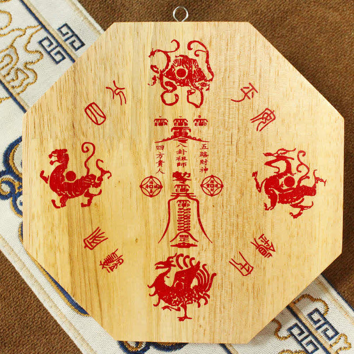 Feng Shui Bagua Map Peach Wood Balance Energy Map Mirror - image 2