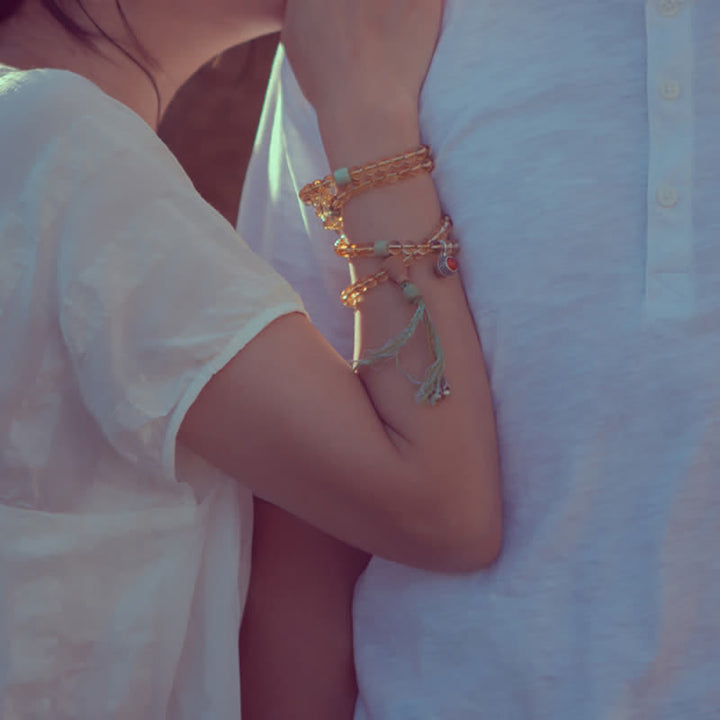 108 Mala Beads 925 Sterling Silver Citrine Sandalwood Turquoise Protection Prosperity Bracelet - image 9