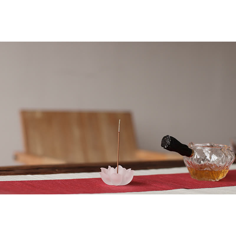 Mini Lotus Liuli Crystal Healing Meditation Stick Incense Burner - image 26
