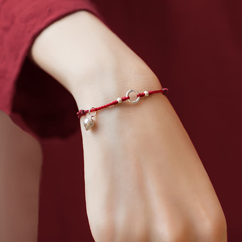 Buddha Stones 925 Sterling Silver Lucky Fortune Peace Joy Lotus Peace Buckle Red String Bracelet - image 22