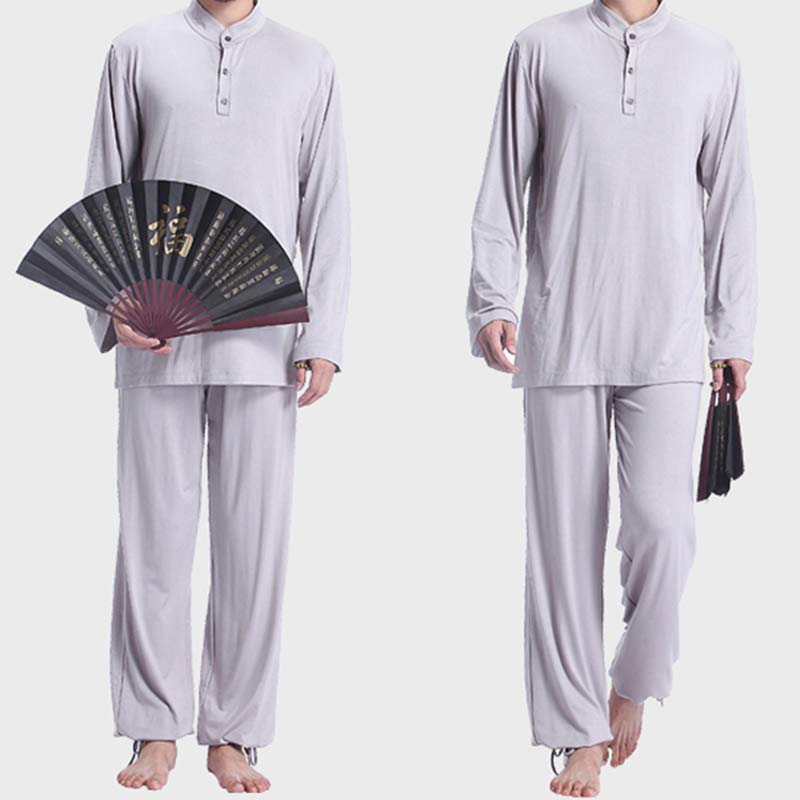 Meditation Prayer Spiritual Zen Tai Chi Practice Yoga Clothing Men's Set - image 1