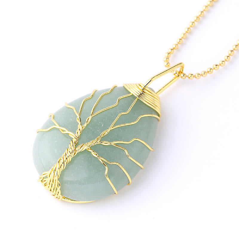 Buddha Stones Natural Quartz Crystal Tree Of Life Healing Energy Necklace Pendant - image 30