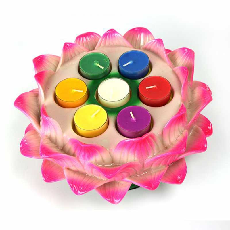 Meditation Prayer Altar Lotus Flower Candle Holder Buddhist Temple Rituals Use Items - image 6
