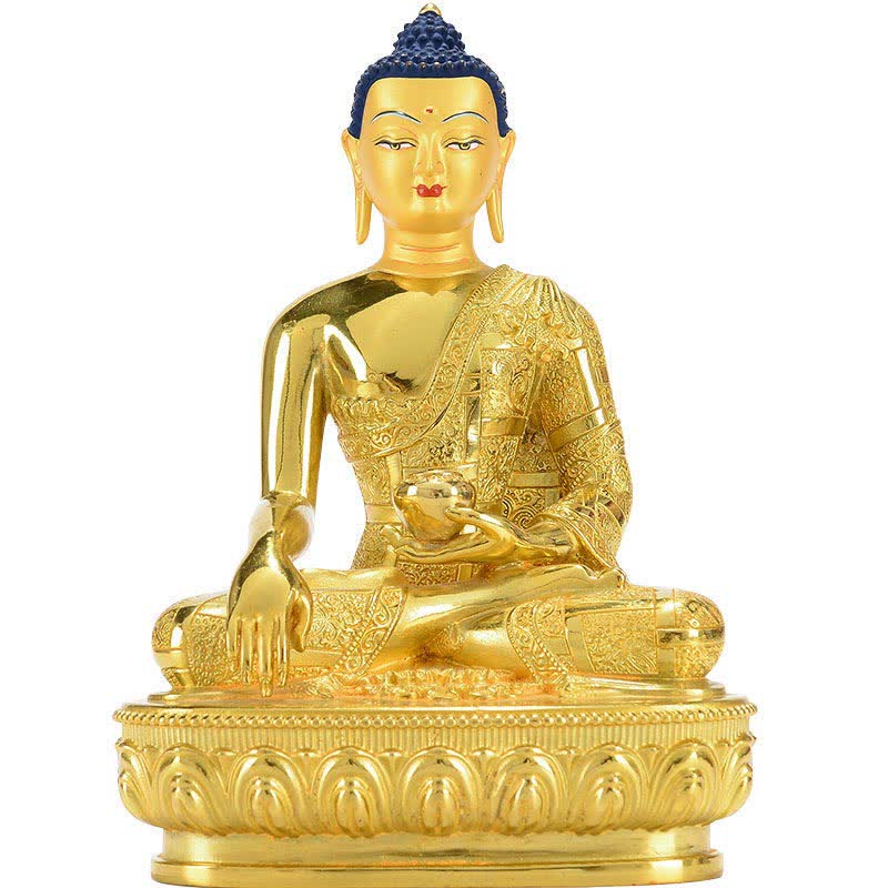 Buddha Shakyamuni Figurine Enlightenment Copper Statue Home Offering Decoration - image 8
