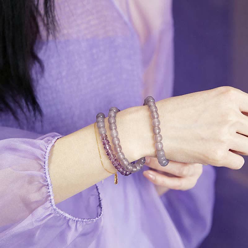 Natural Amethyst Crystal Meditation Healing Bracelet - image 1
