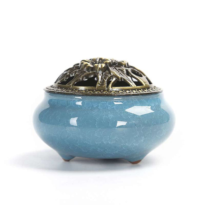 Buddha Stones Colorful Ceramic Incense Burner - image 0