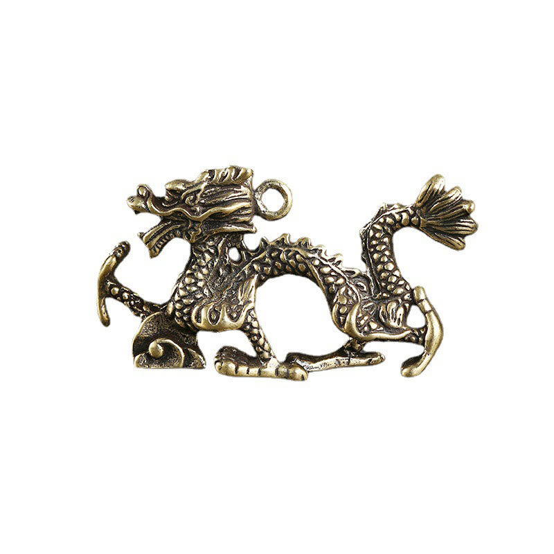 Buddha Stones Year Of The Dragon Mini Brass Dragon Luck Protection Home Decoration - image 9