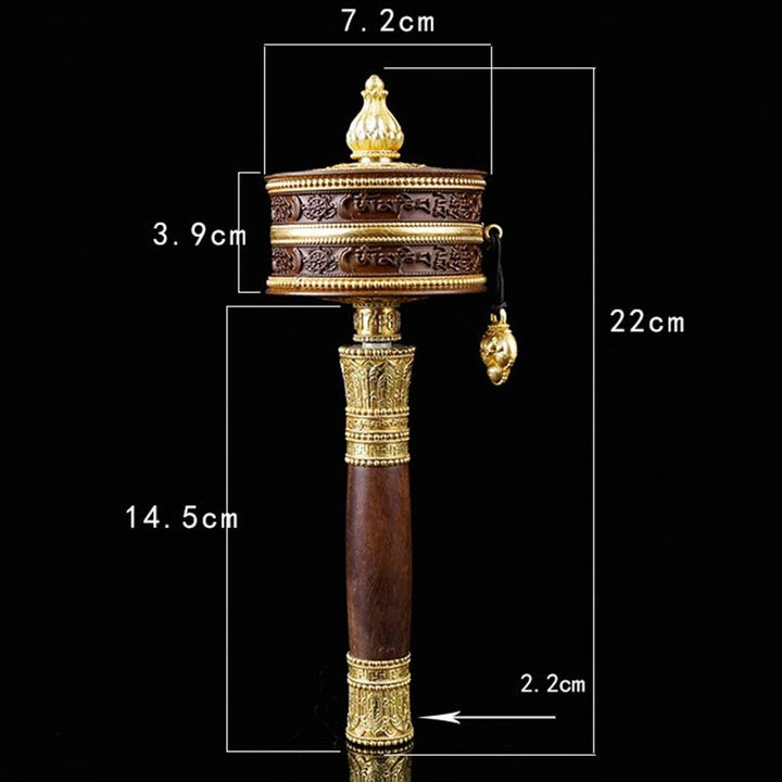 Tibetan Prayer Wheel Six True Words Copper Balance Decoration - image 12