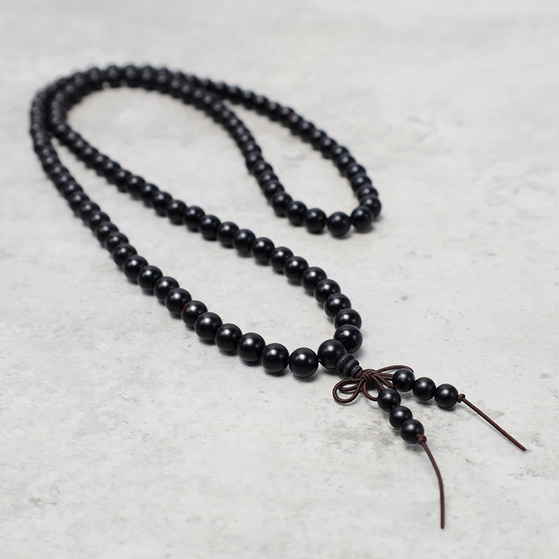 Buddha Stones 108 Mala Beads Bracelet Prayer Meditation Sandalwood Elastic - image 10