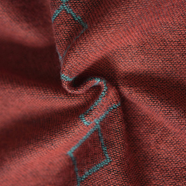 Tibetan Shawl Striped Diamond Pattern Winter Warm Soft Scarf - image 5