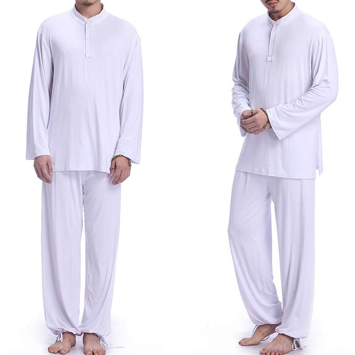Meditation Prayer Spiritual Zen Tai Chi Practice Yoga Clothing Men's Set - image 16