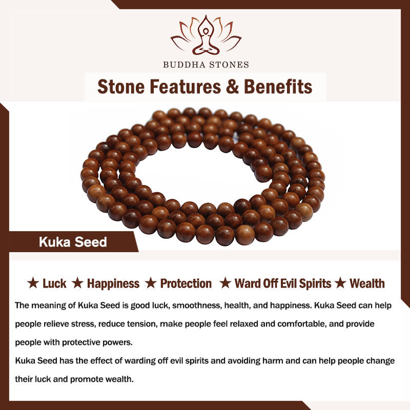 Buddha Stones Kuka Seed Protection Luck Bracelet - image 6