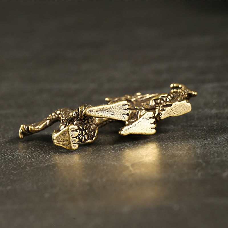 Buddha Stones Year Of The Dragon Mini Brass Dragon Luck Protection Home Decoration - image 6