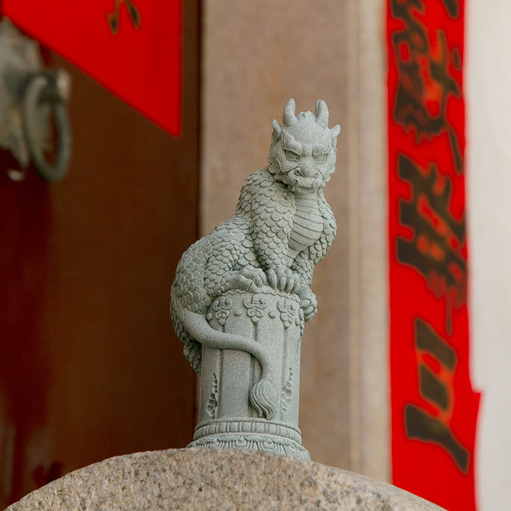 Buddha Stones Feng Shui Standing Sitting Dragon Success Luck Home Decoration - Standing Dragon 12*27*10cm - image 3