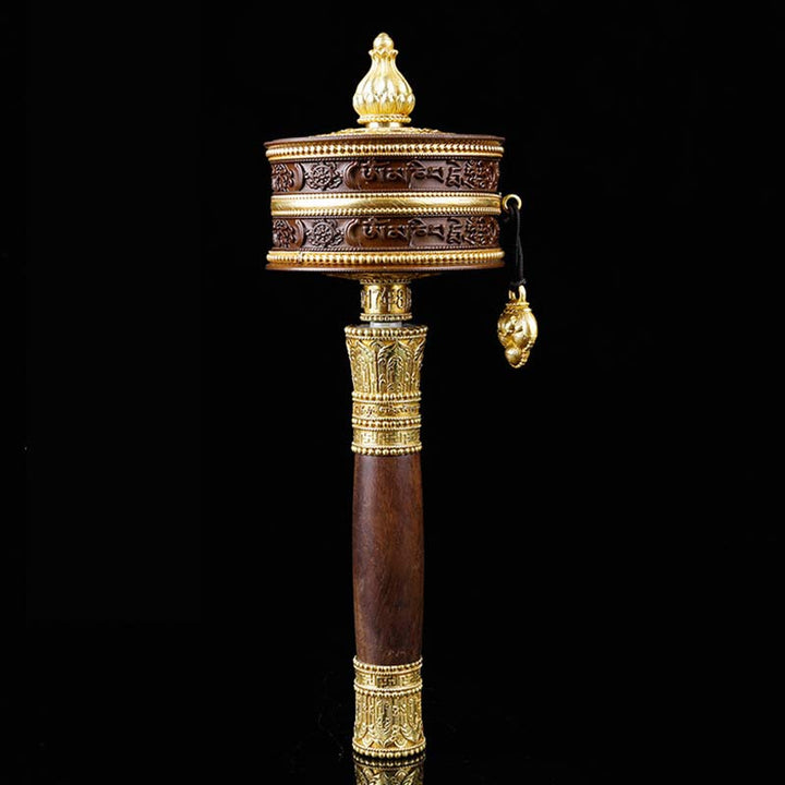 Tibetan Prayer Wheel Six True Words Copper Balance Decoration - Small - image 0