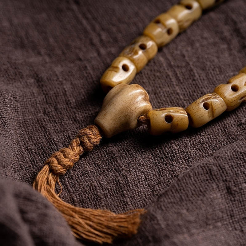 Buddha Stones Tibetan Yak Bone The Lord Of The Corpse Forest Keep Away Evil Spirits Bracelet