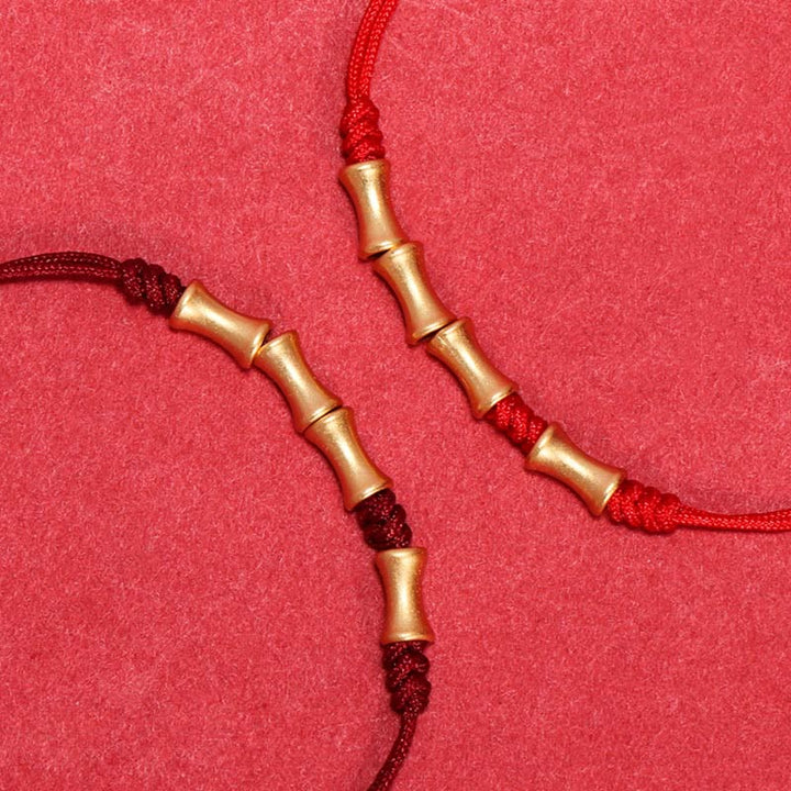 Buddha Stones 925 Sterling Silver Bamboo Design Protection Luck Braided Bracelet - image 13