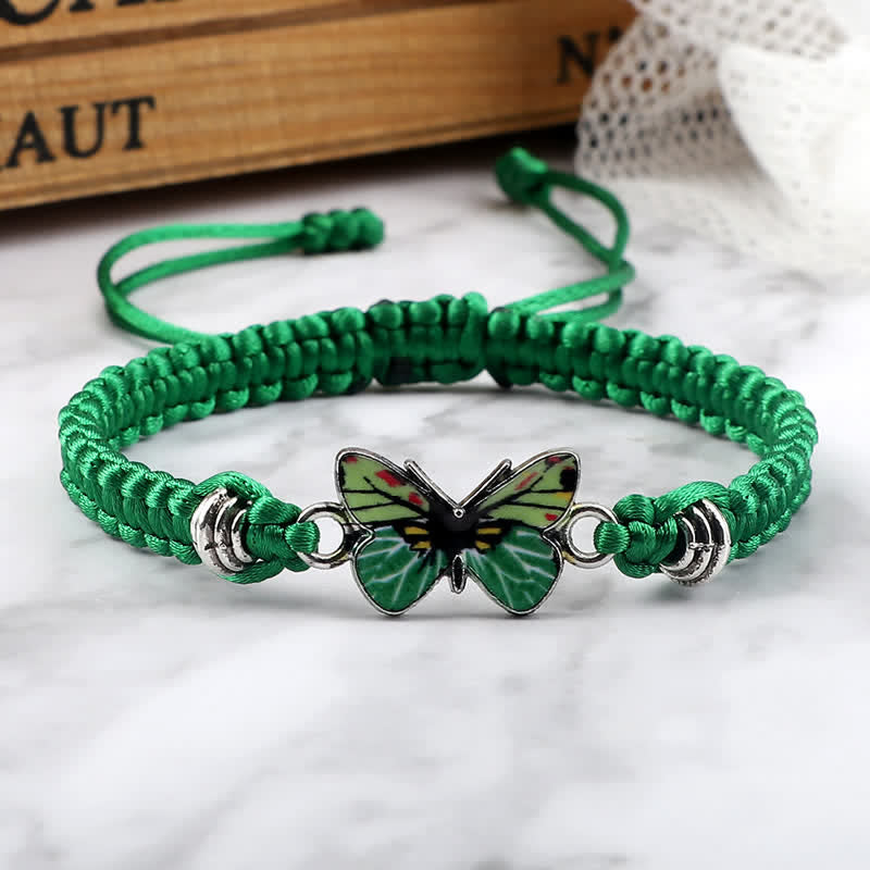 Buddha Stones Butterfly Freedom Love String Charm Bracelet - image 17