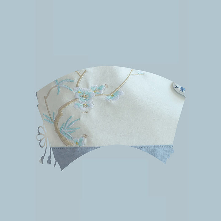 Pear Flower Plum Peach Blossom Bamboo Embroidery Canvas Large Capacity Shoulder Bag Tote Bag - image 20