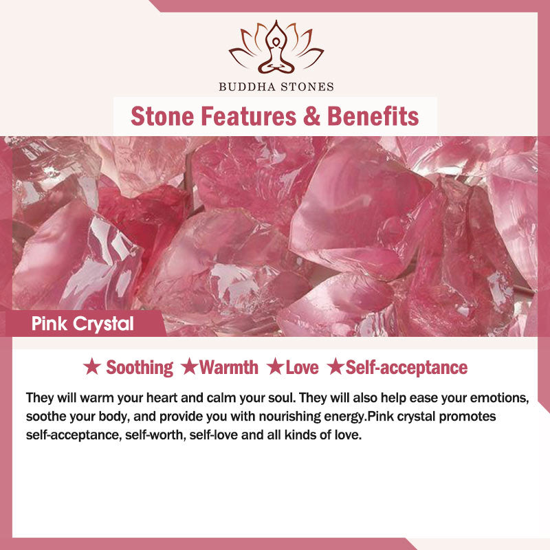 Buddha Stones Natural Strawberry Quartz Pink Crystal Lucky Cat Paw Love Bracelet - image 9