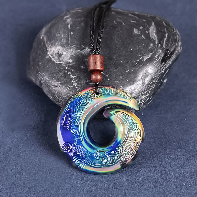 Color-Changing One's Luck Improves Design Pattern Liuli Crystal Necklace Pendant - image 12