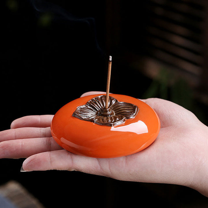 Persimmon Ceramic Meditation Healing Incense Burner Incense Holders - image 9