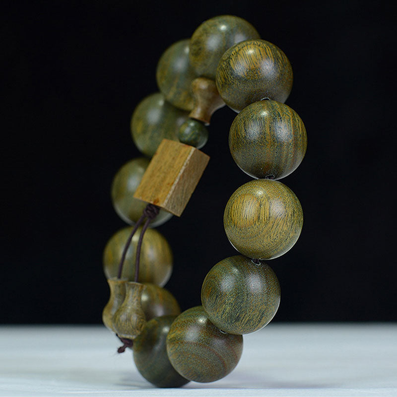 Buddha Stones Tibetan Green Sandalwood Cure Bracelet - image 5