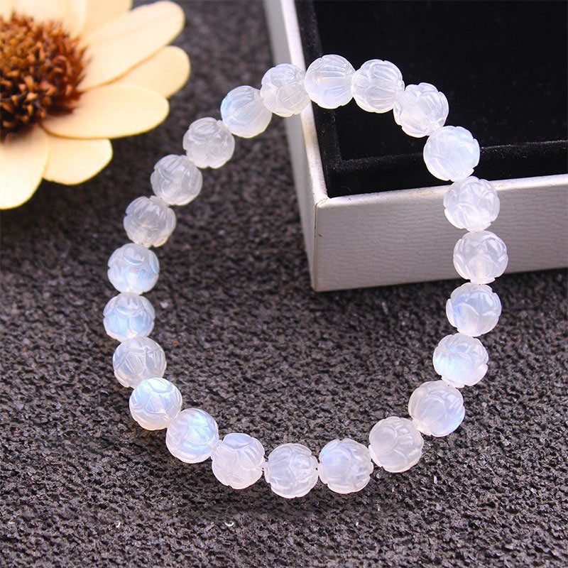 Natural Moonstone Lotus Love Bracelet - image 4