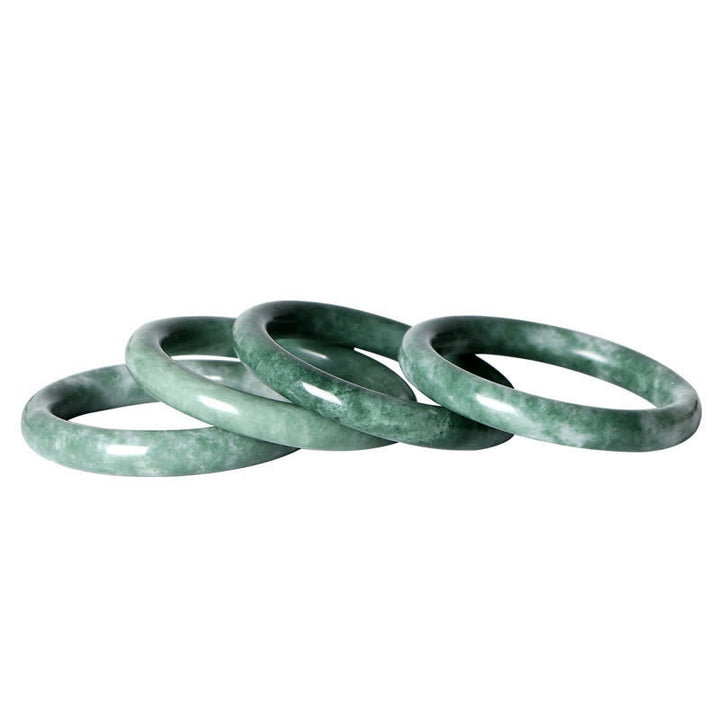 Buddha Stones Natural Jade Luck Abundance Bangle Bracelet - image 10