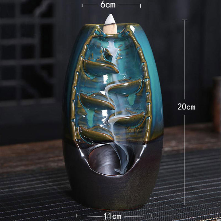 Buddha Stones Tibetan Dragon Protection Incense Burner Decoration - image 1