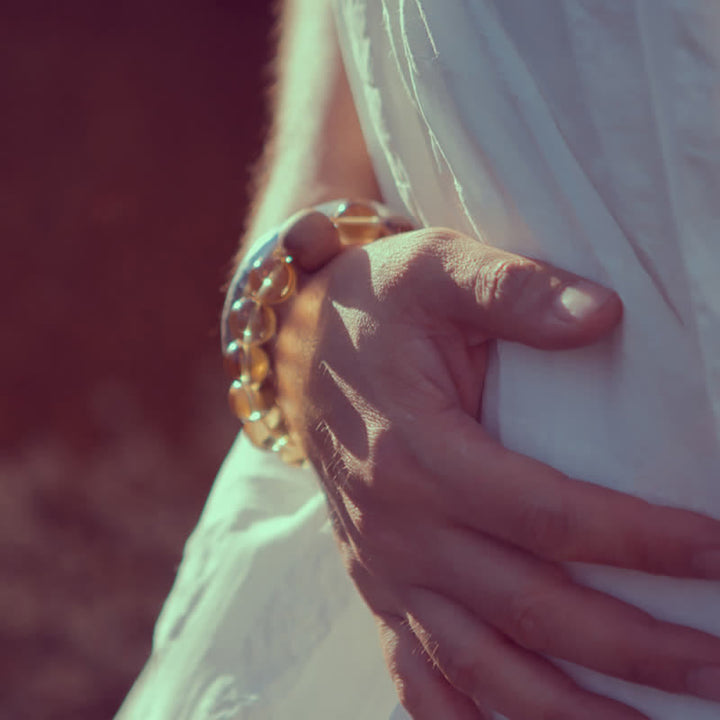 108 Mala Beads 925 Sterling Silver Citrine Sandalwood Turquoise Protection Prosperity Bracelet - image 5