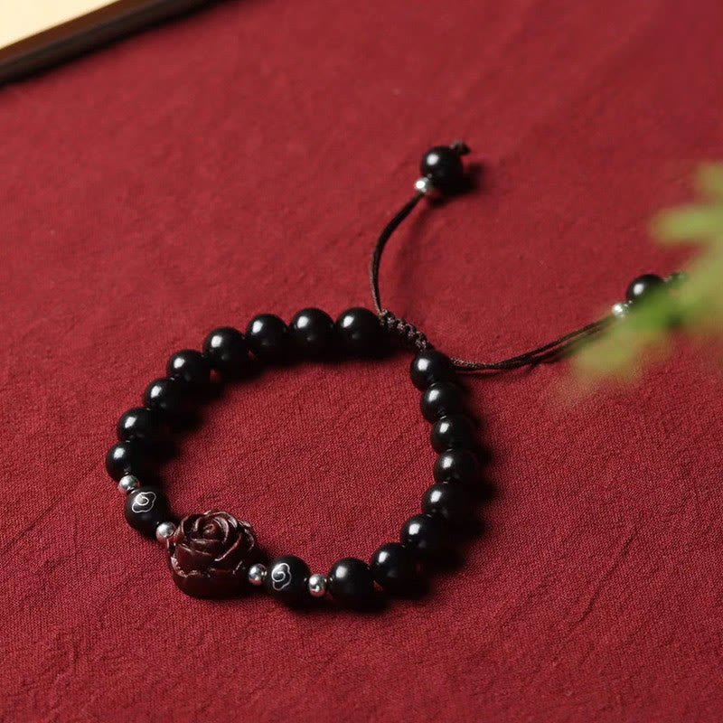 Buddha Stones Small Leaf Red Sandalwood Sooth Bracelet - Small Leaf Red Sandalwood(Keep away evil spirits♥Protection) - image 1
