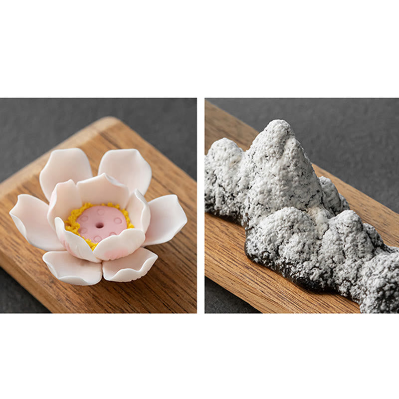 Buddha Stones Lotus Flower Tathagata Kwan Yin Avalokitesvara Ksitigarbha Meditation Ceramic Stick Incense Burner Decoration - image 17