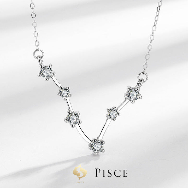 Buddha Stones 925 Sterling Silver 12 Constellations of the Zodiac Astrology Blessing Necklace Pendant - Pisces - image 18