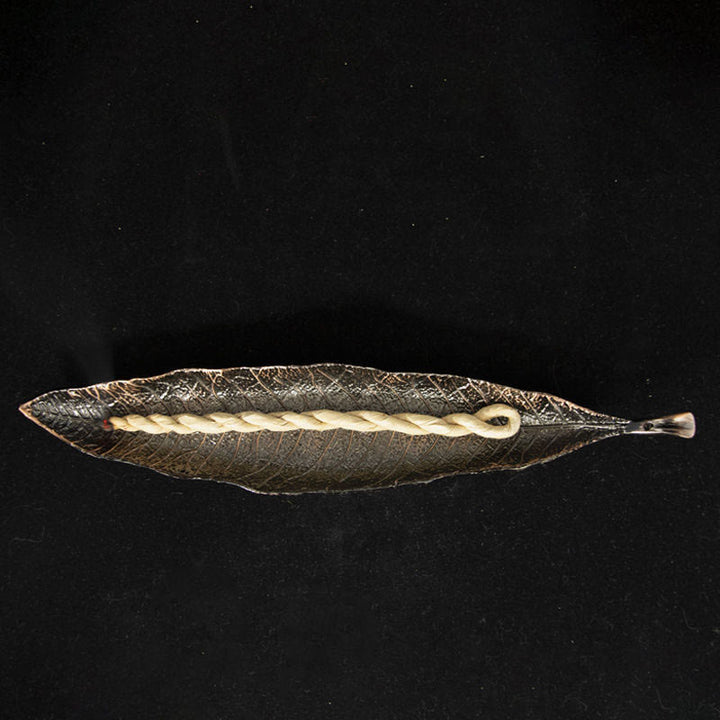 Nepal Rope Incense Purify Healing Meditation Incense - Leaf Copper Incense Rope Holder - image 16