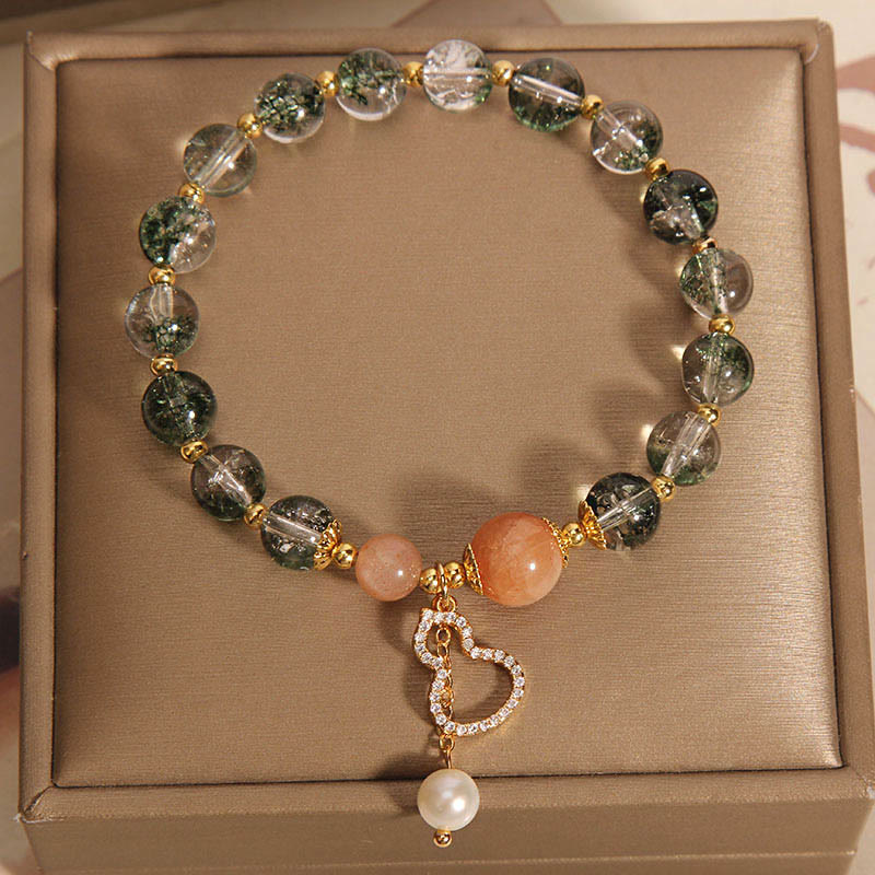 Buddha Stones Green Phantom Gourd Charm Confidence Bracelet