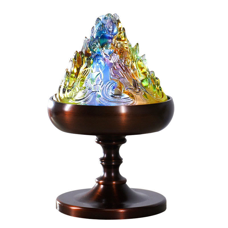 Liuli Crystal Mountain Healing Meditation Incense Burner - image 10