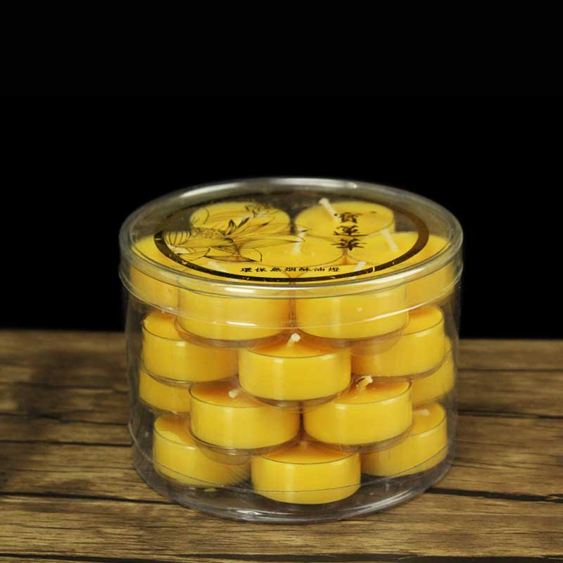 Meditation Prayer Altar Lotus Flower Candle Holder Buddhist Temple Rituals Use Items - 28Pcs Yellow Candle - image 19
