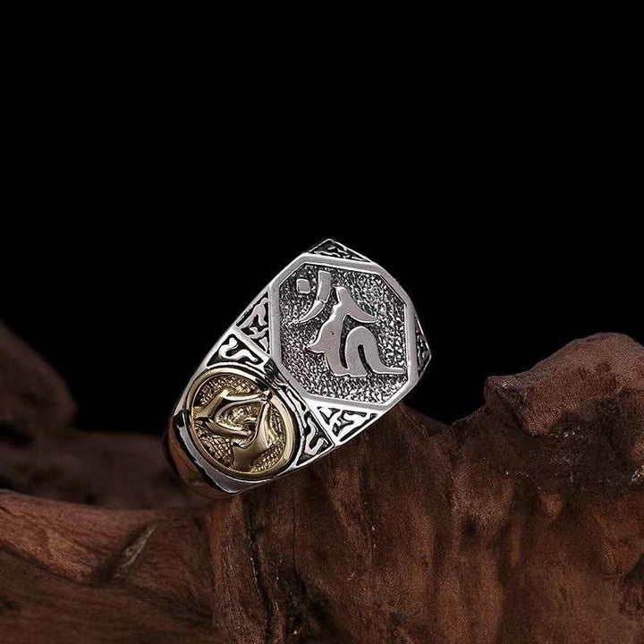 Buddha Stones 925 Sterling Silver Sanskrit Design Carved Protection Adjustable Ring - Sanskrit Ring(Adjustable) - image 0