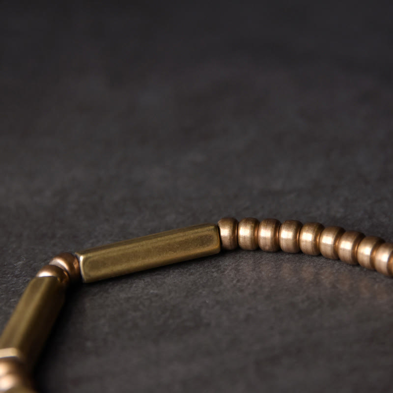 Buddha Stones Tibetan Simple Design Copper Wealth Luck Bracelet - image 3