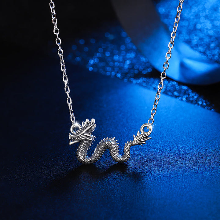 ❗❗❗A Flash Sale- Buddha Stones 925 Sterling Silver Year Of The Dragon Auspicious Dragon Protection Chain Necklace Pendant - 6.1g - image 0
