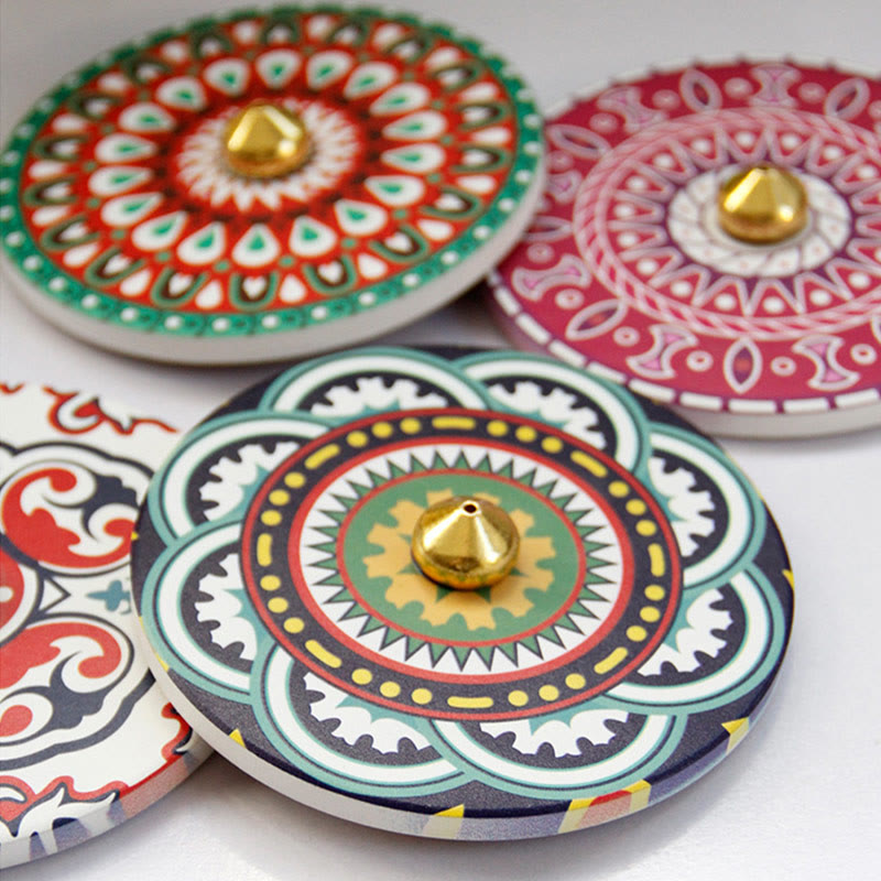 Colorful Pattern Ceramic Blessing Stick Incense Burner - image 3