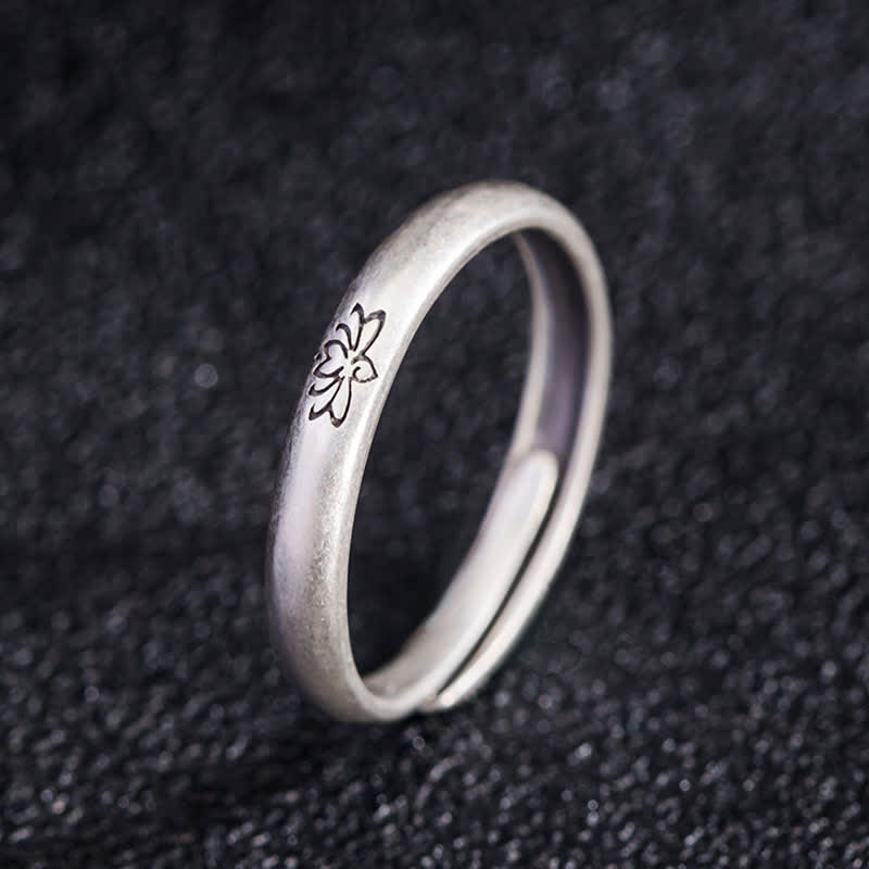 925 Sterling Silver Lotus Flower Enlightenment Ring - image 1