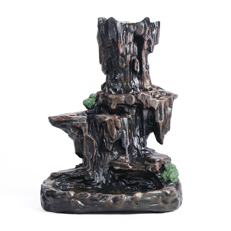 Waterfall Backflow Incense Burner Mountain Tower Incense Holders - Resin - image 1